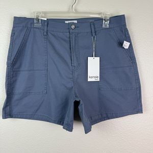 NWT Kensie Jeans The Boyfriend Short Carpenter Shorts Bering Sea Blue 12/31